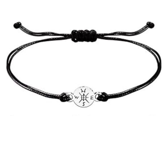 "The Adventure Begins" Graduation Inspirational Compass Bracelet Gifts - Picture 2 of 4